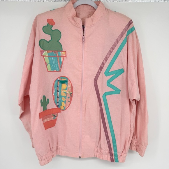 Jackets & Blazers - Vintage 90’s Pastel Bomber Jacket Women  Size Medium